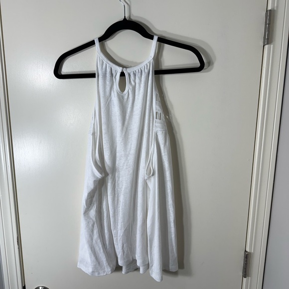 Old‎ Navy White Sleeveless Crochet-Trim Linen-Blend Top Plus Size XXL - Picture 5 of 8